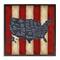 Stupell Industries United States Map on Stripes Framed Giclee Art